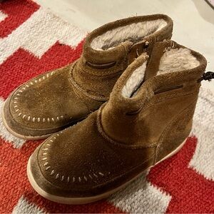 Brown Kids Suede Boots
